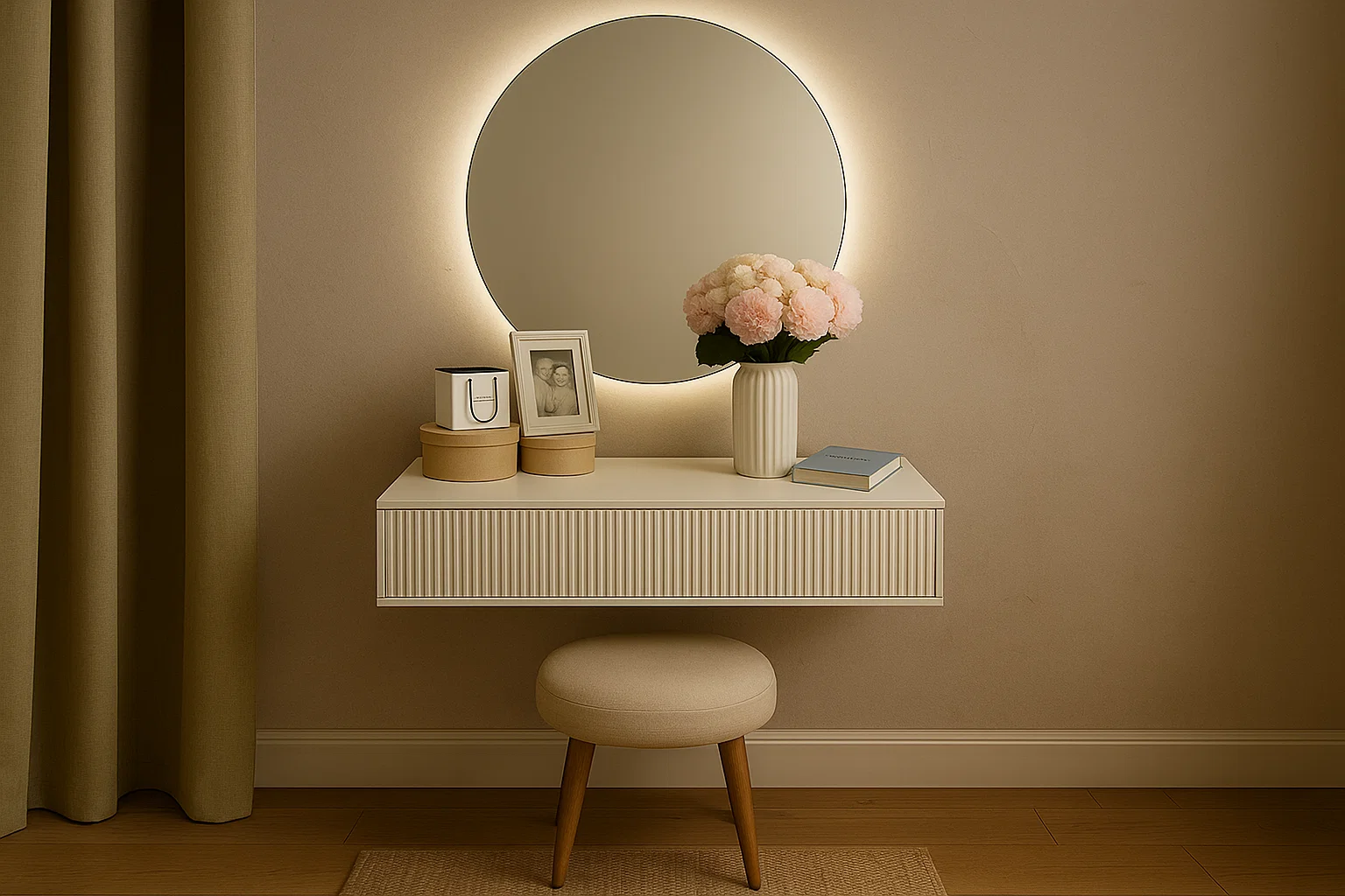 میز آرایش دیواری