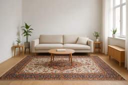 چیدمان فرش در پذیرایی مینیمال