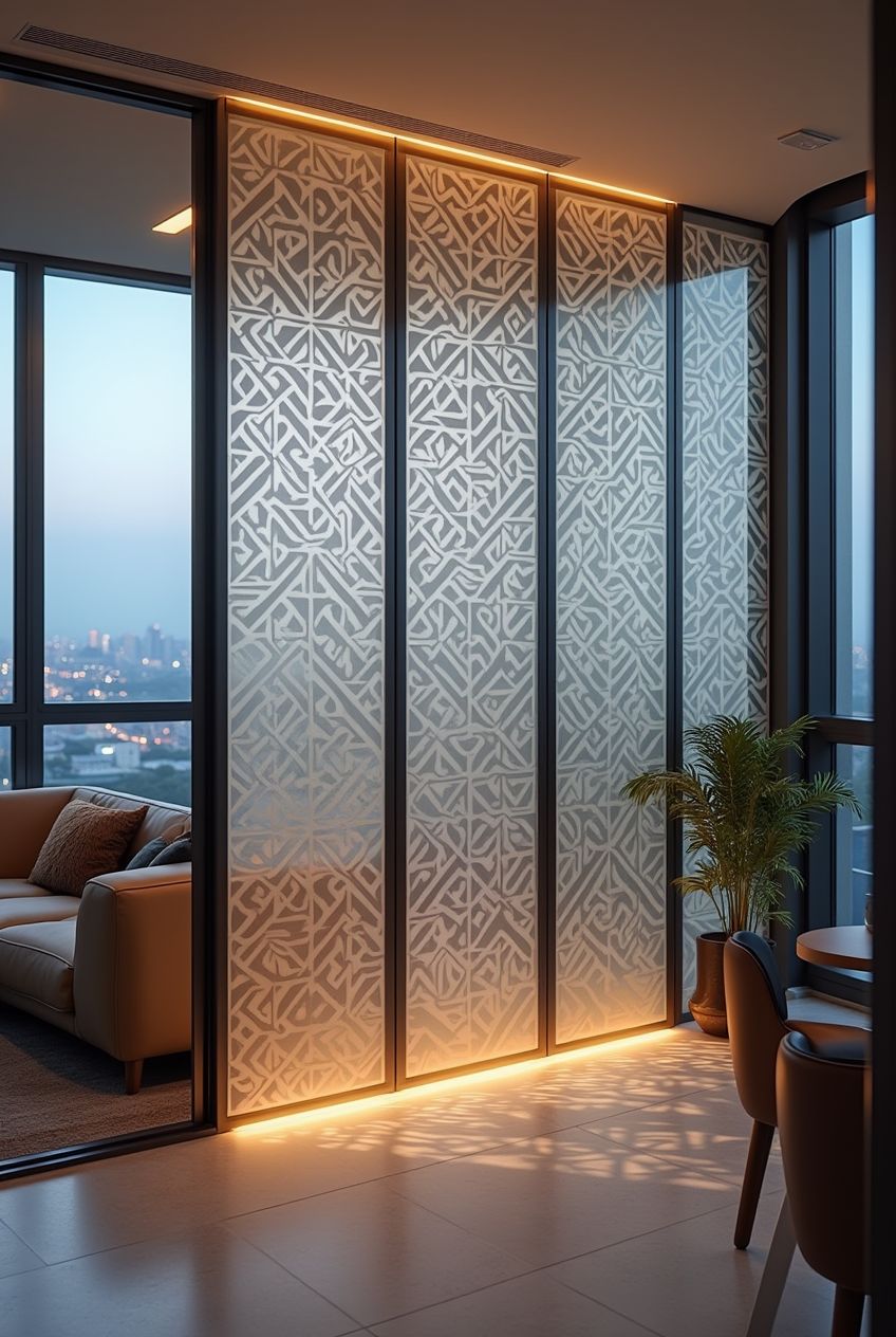 پارتیشن اداری دارای چراغ ال ای دی