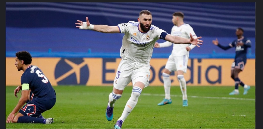 تکمیل یک شاهکار توسط کریم بنزما با هتریک در برابر پاریس سن ژرمن در مرحله یک هشتم نهایی فصل ۲۰۲۱-۲۰۲۲ لیگ قهرمانان اروپا