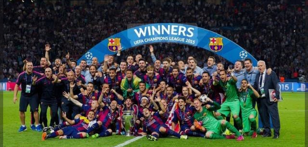 آخرین قهرمانی بارسلونا در اروپا در سال 2015 که این قهرمانی یک شاهکار دیگر یعنی کسب سه گانه رو تکمیل کرد