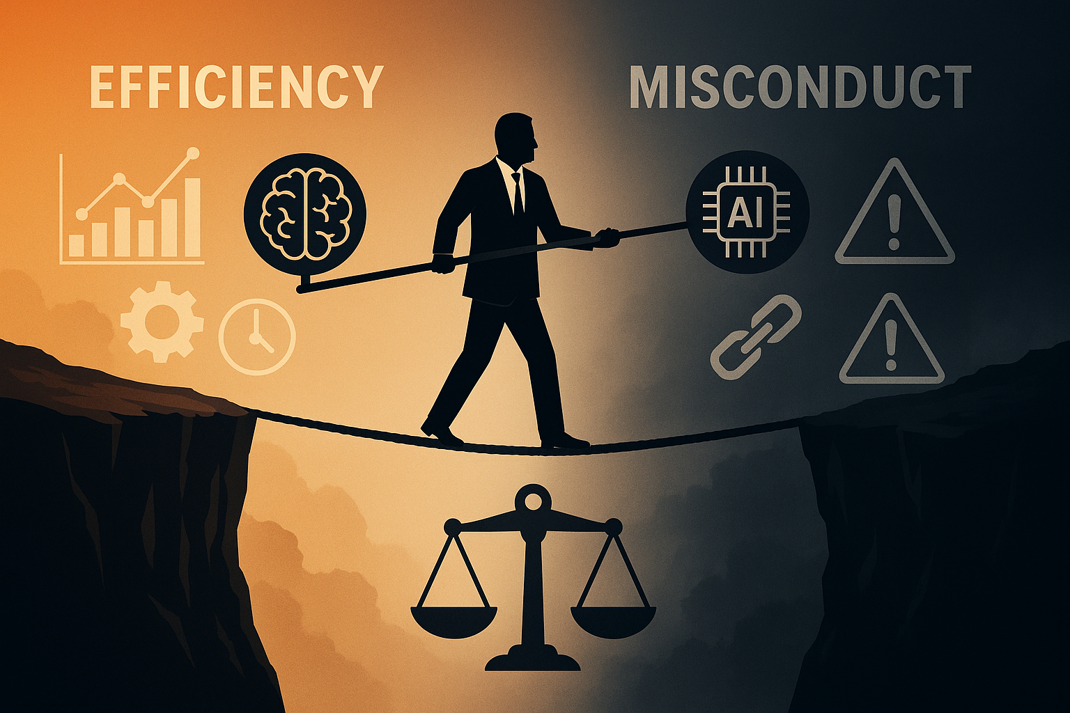 وکیل مدرن باید بر روی مرز باریک میان بهرهوری ناشی از هوش مصنوعی و تخلفات حرفهای، با تکیه بر تخصص انسانی خود، تعادل برقرار کند