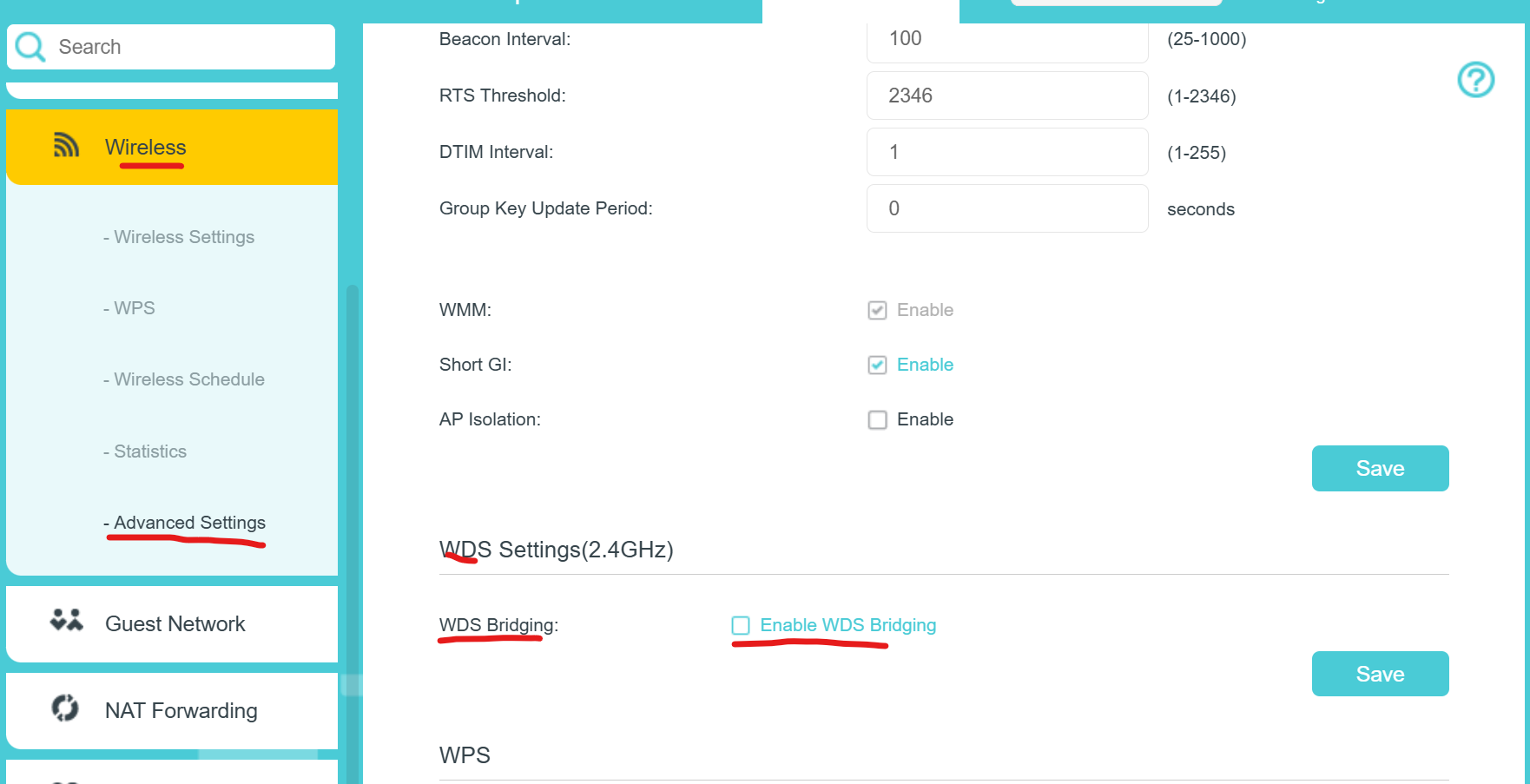 فعال کردن حالت bridge