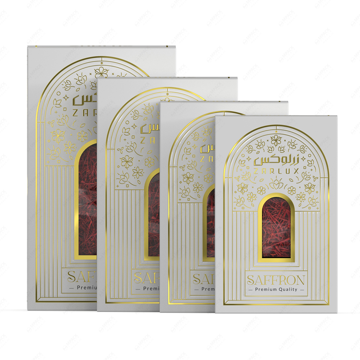 طراحی بسته بندی لوکس زعفران پوشال صادراتی