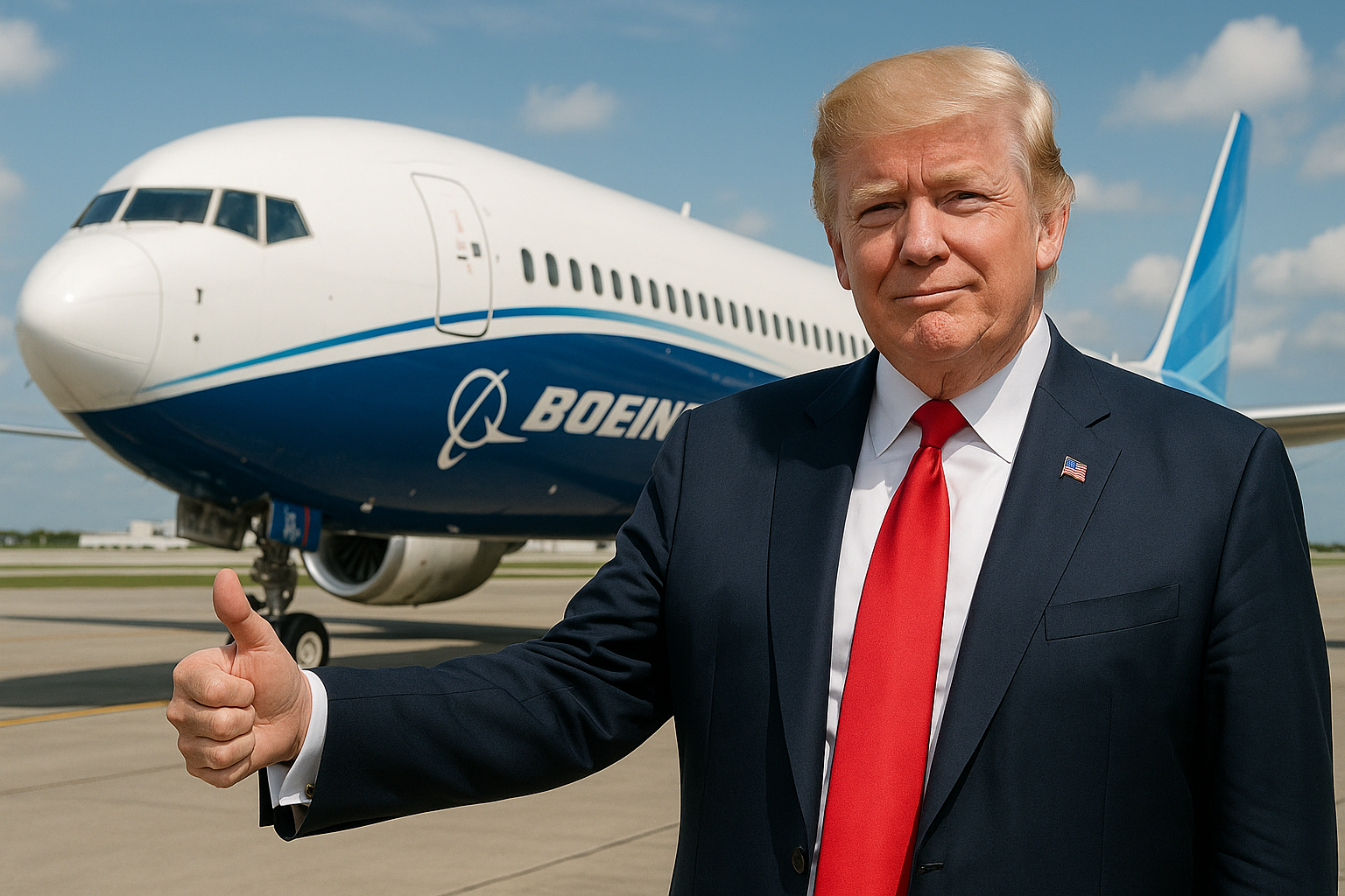 ترامپ به عنوان بهترین مدافع فروش بوئینگ عمل می‌کند