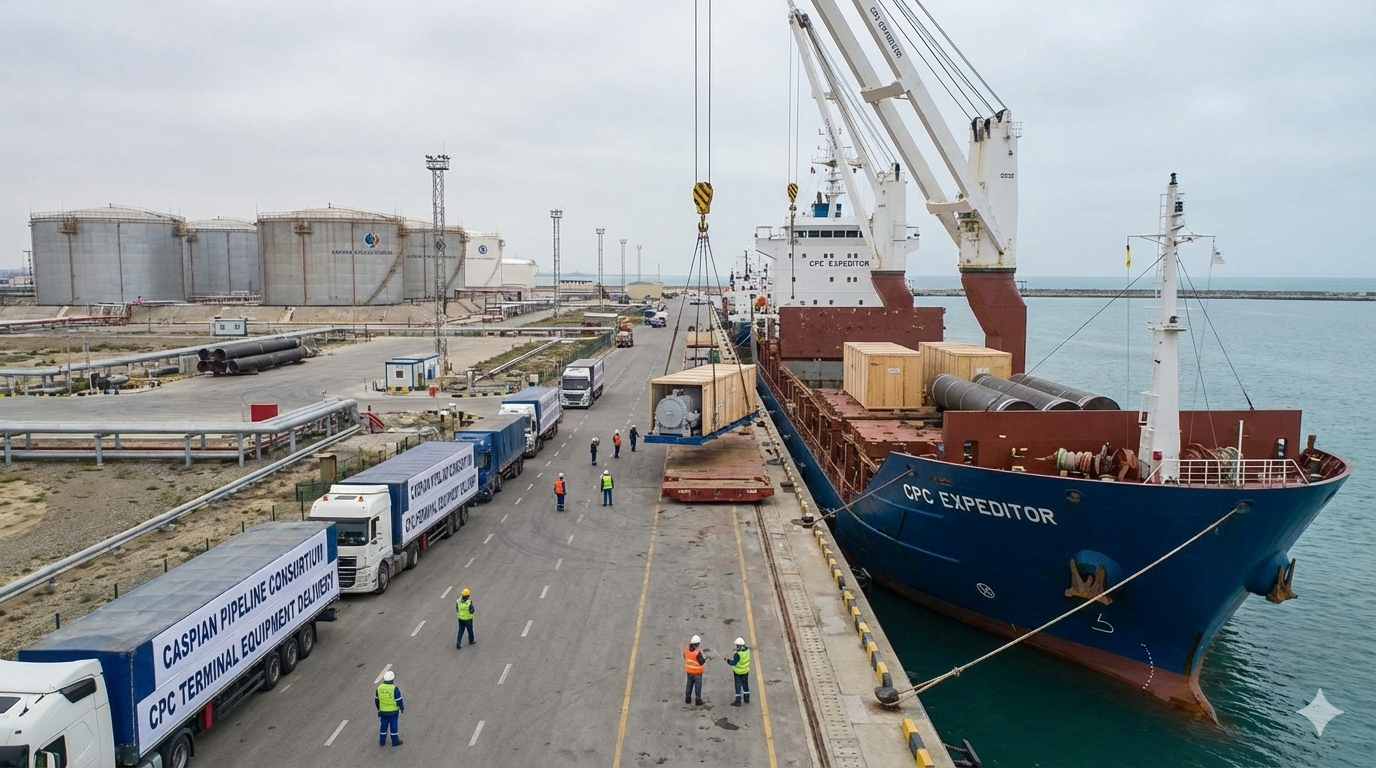 تسریع در تحویل تجهیزات جدید پایانه نفتی کنسرسیوم خط لوله کاسپین