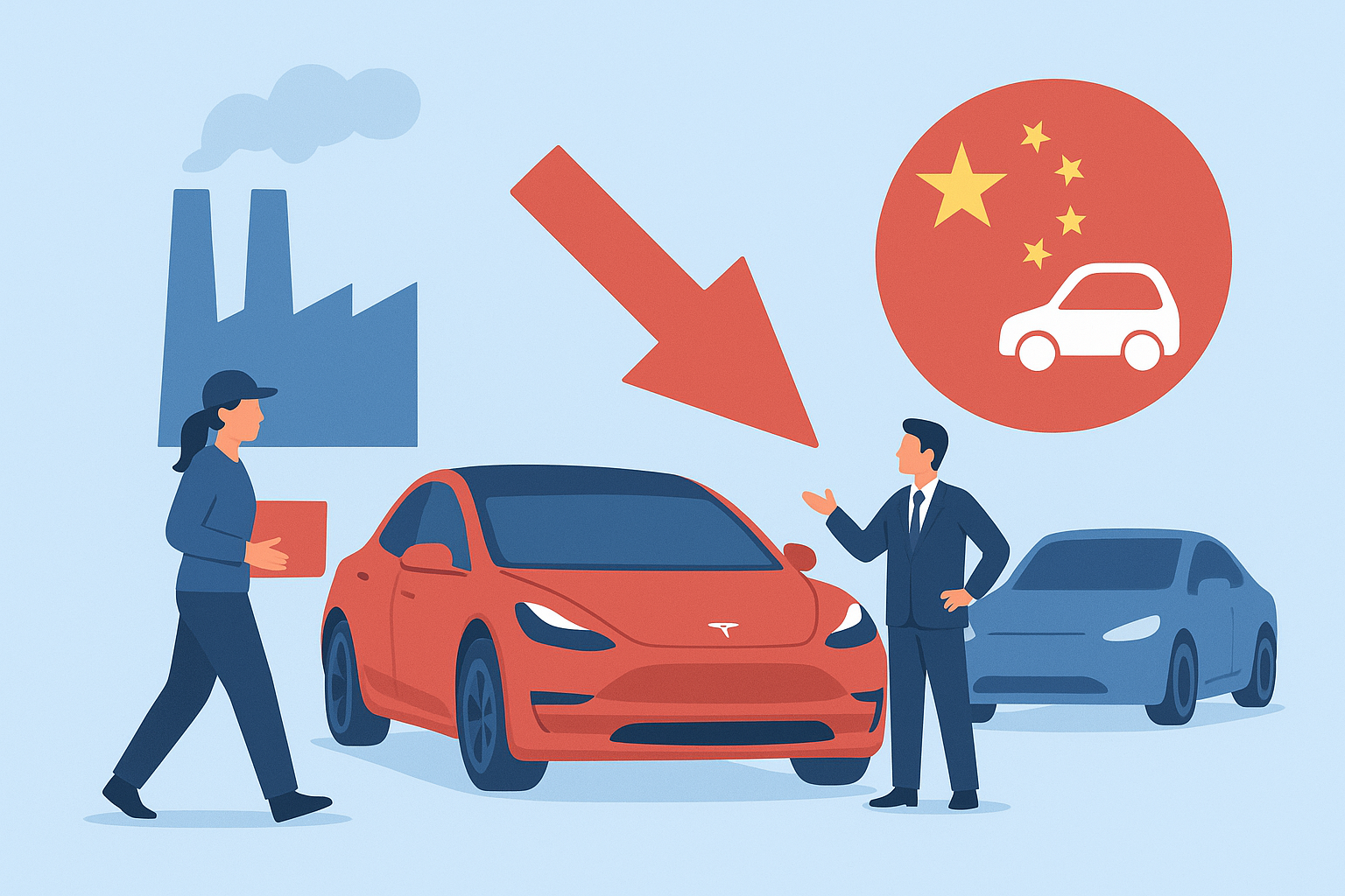 کاهش فروش تسلا در چین و رقابت فشرده در بازار خودروهای برقی