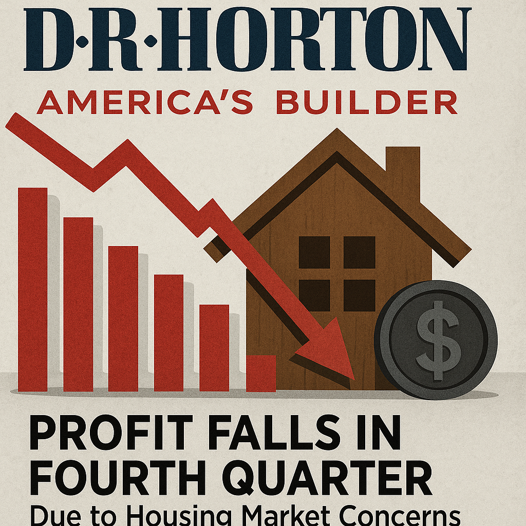 کاهش سود شرکت D.R. Horton در ربع چهارم به دلیل نگرانیهای قیمت مسکن