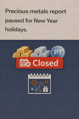 تعطیلی گزارش فلزات گرانبها به مناسبت تعطیلات سال نو