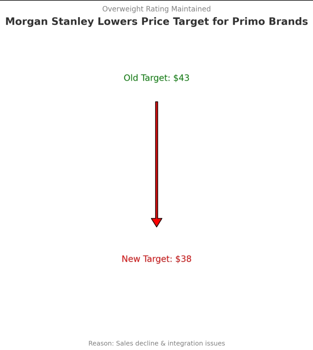 کاهش قیمت هدف سهام شرکت پریمو برندز توسط مورگان استنلی