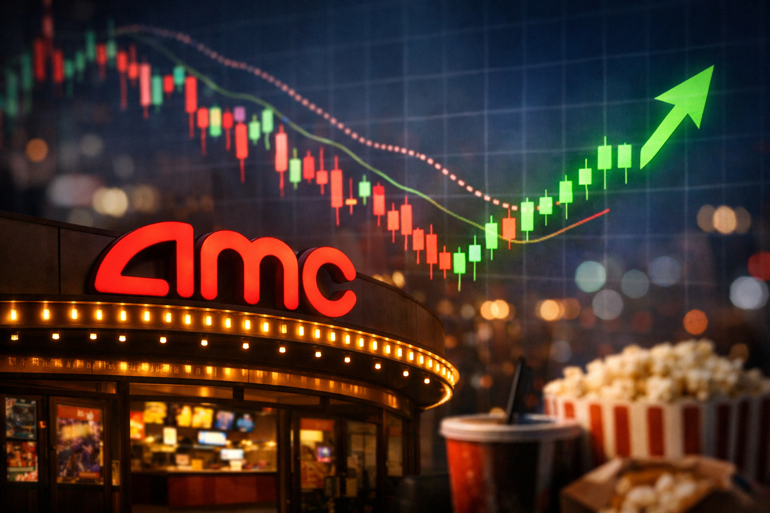پایان نوار نزولی ۱۱ روزه سهام AMC: آیا سینماها در آستانه بهبود هستند؟