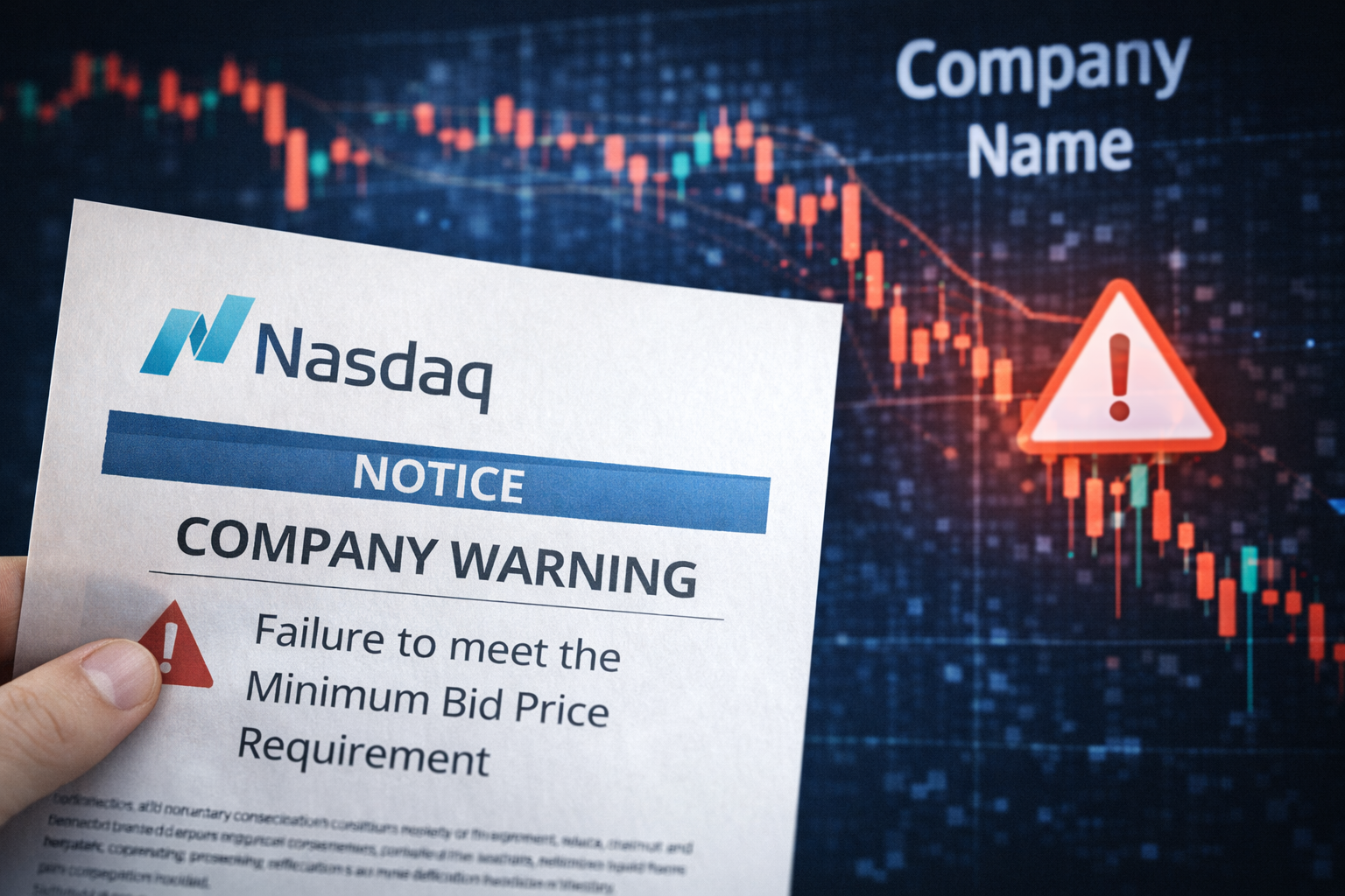 اخطار نزدک به شرکت برای عدم رعایت حداقل قیمت سهام