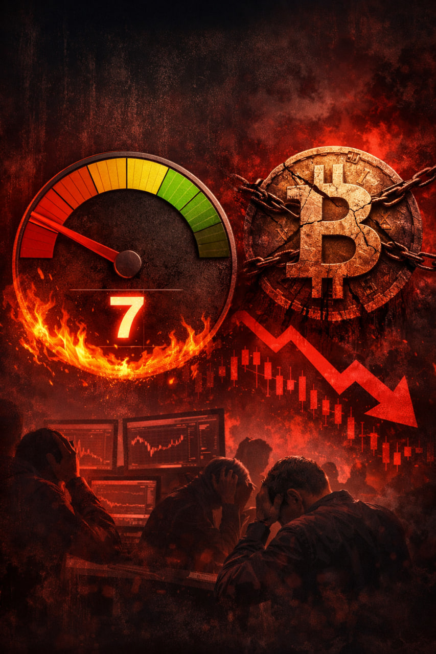 شاخص ترس و طمع بیت‌کوین در منطقه ترس شدید