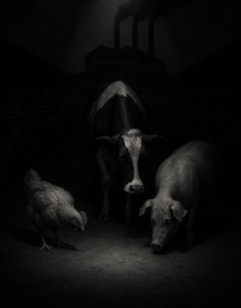 حیوانات در دامداری صنعتی چگونه افسرده می‌شوند؟