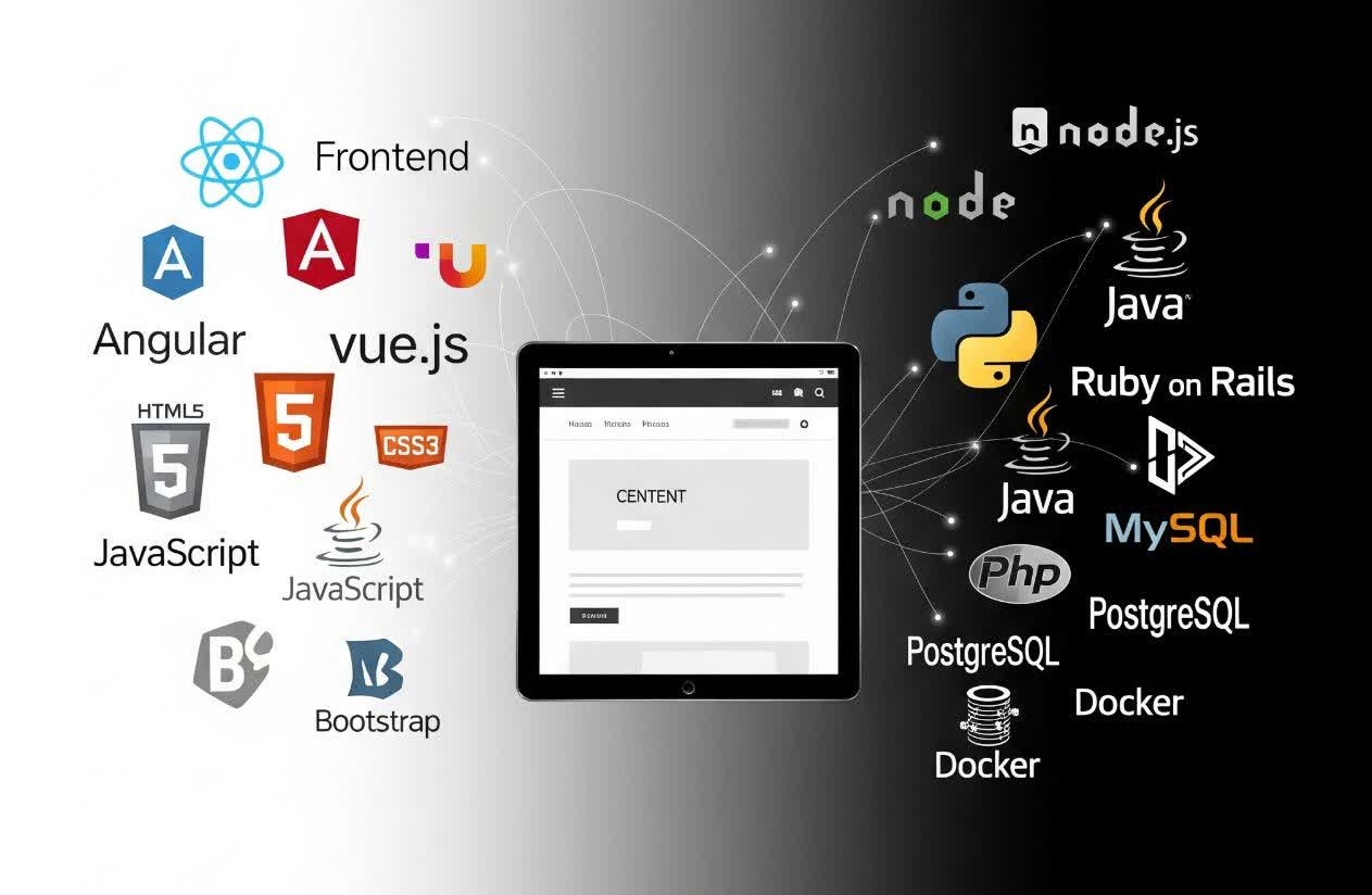 زبان ها و ابزار های رایج فرانت اند و بک اند