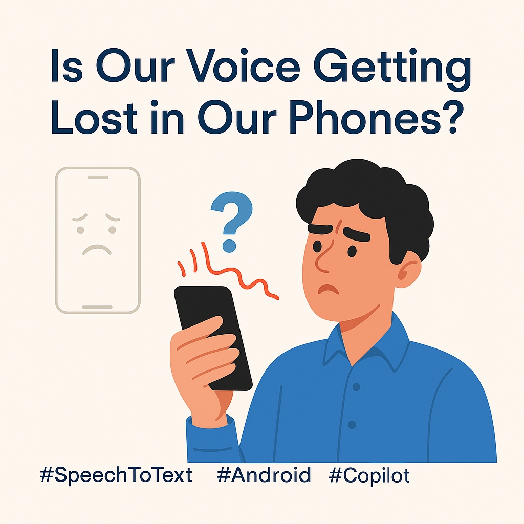 # 🎙️ Is Our Voice Getting Lost in Our Phones?