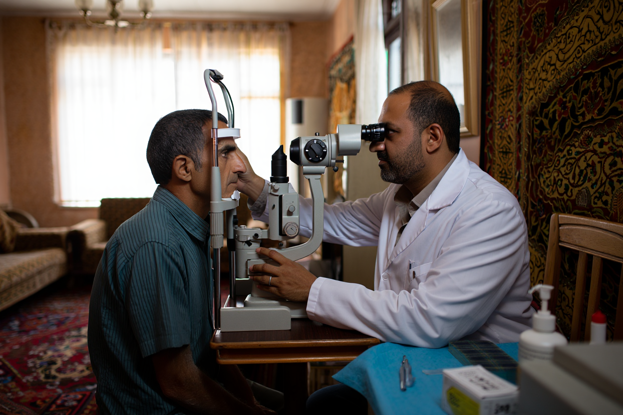 ویزیت چشم پزشک در منزل توسط آرین طب