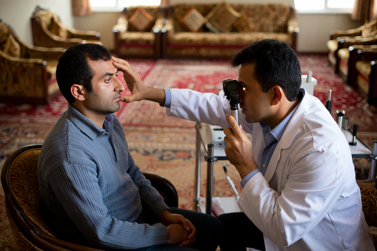ویزیت چشم پزشک در منزل توسط آرین طب