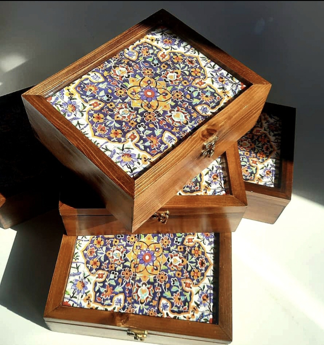 صندوقچه و تیباکس تمام چوب و رزین بهارشاپینگ