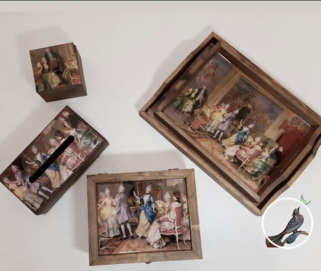 سرویس پذیرایی تمام چوب و رزین بهارشاپینگ