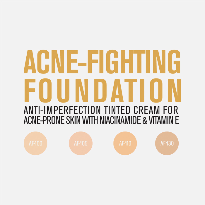 رنگبندی کرم پودر ضد آکنه آموتیا