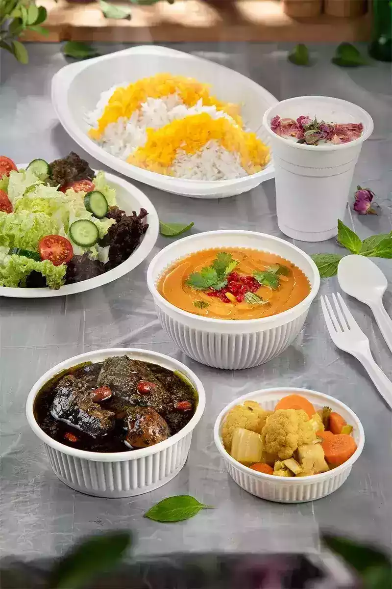 ظروف گیاهی و کاسه و لیوان گیاهی یکبار مصرف