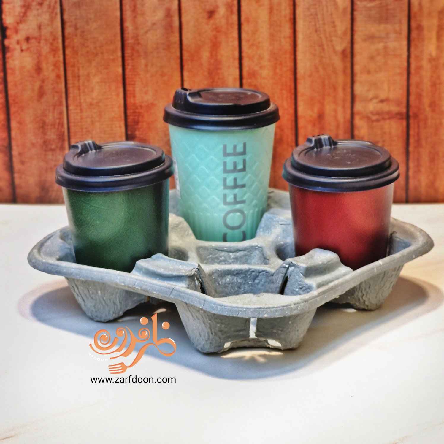 هولدر و لیوان کاغذی یکبار مصرف قهوه بیرون بر