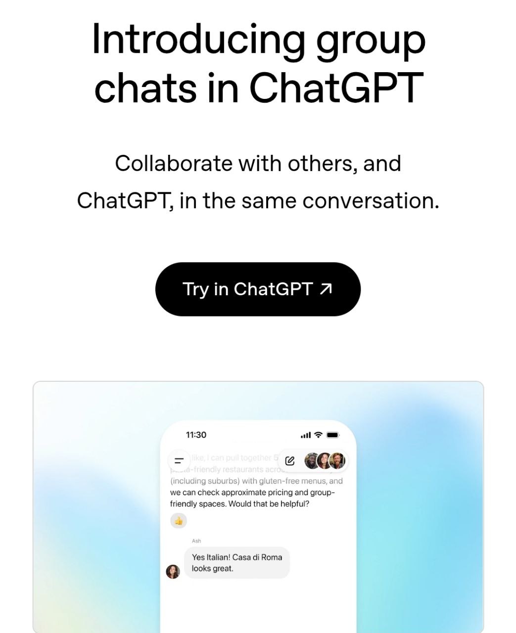 شرکت open ai به chatgpt گروه های چت را اضافه می کند