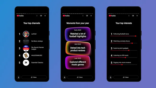 قابلیت جدید یوتیوب؛ با Yearly Recap ببین سالت چطور گذشت