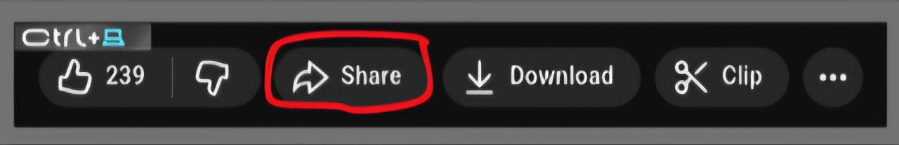 دکمه اشتراک گذاری قابلیت اشتراک ویدیو در خود پلتفرم را نیز دارا میشود