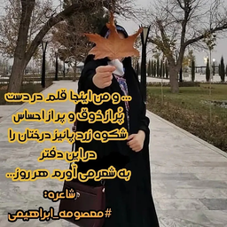 و من اینجا قلم در دست پر از  ذوق و پرا از احساس شکوه زرد پائیز درختان را به شعر می آورم هر روز