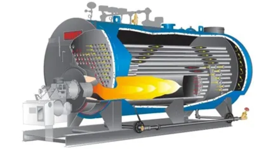 شماتیک یک بویلر بخار