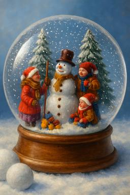 ❄️☃️ یلدای من با گوی شیشه‌ای 🔮