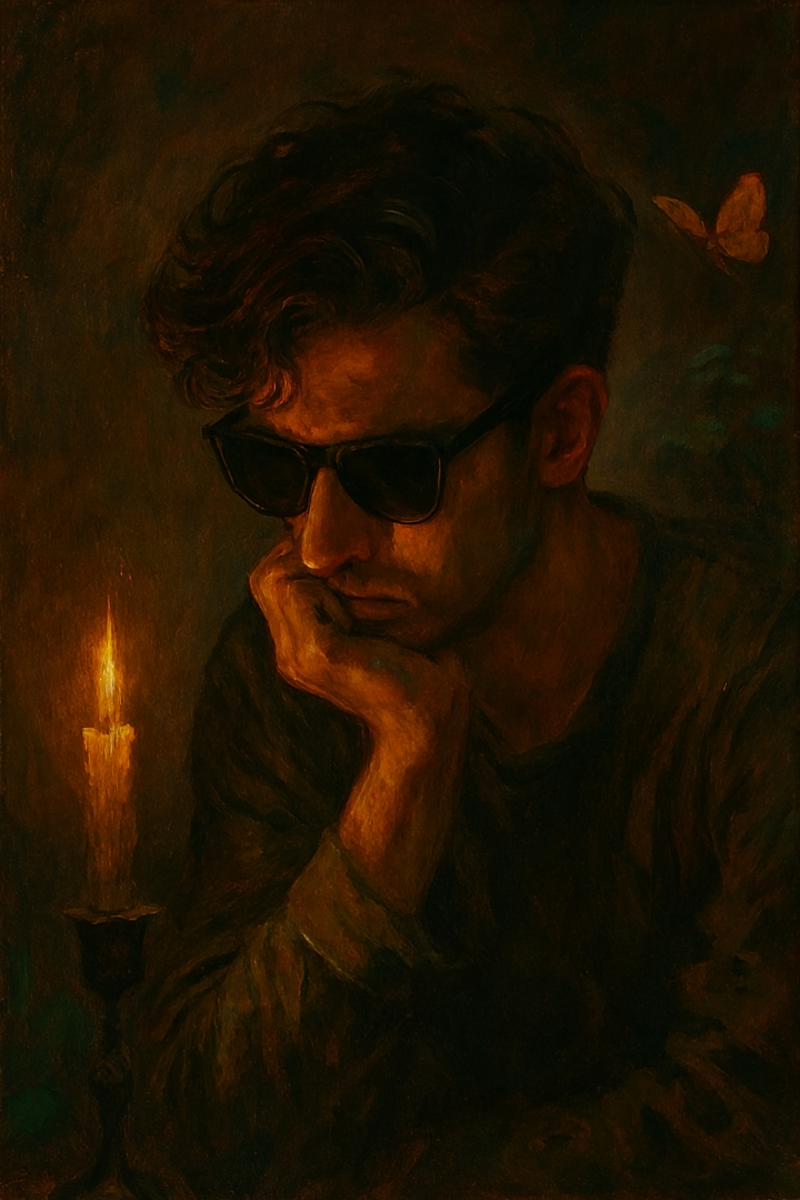 شمع ، پروانه، چشم‌های بسته