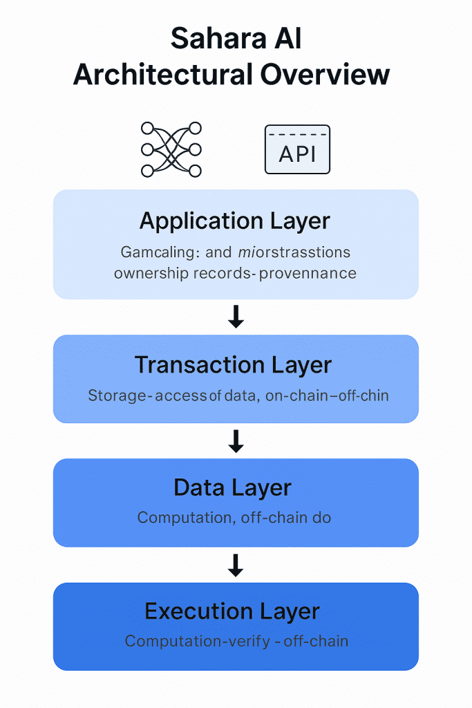 لایههای مختلف اکوسیستم Sahara AI