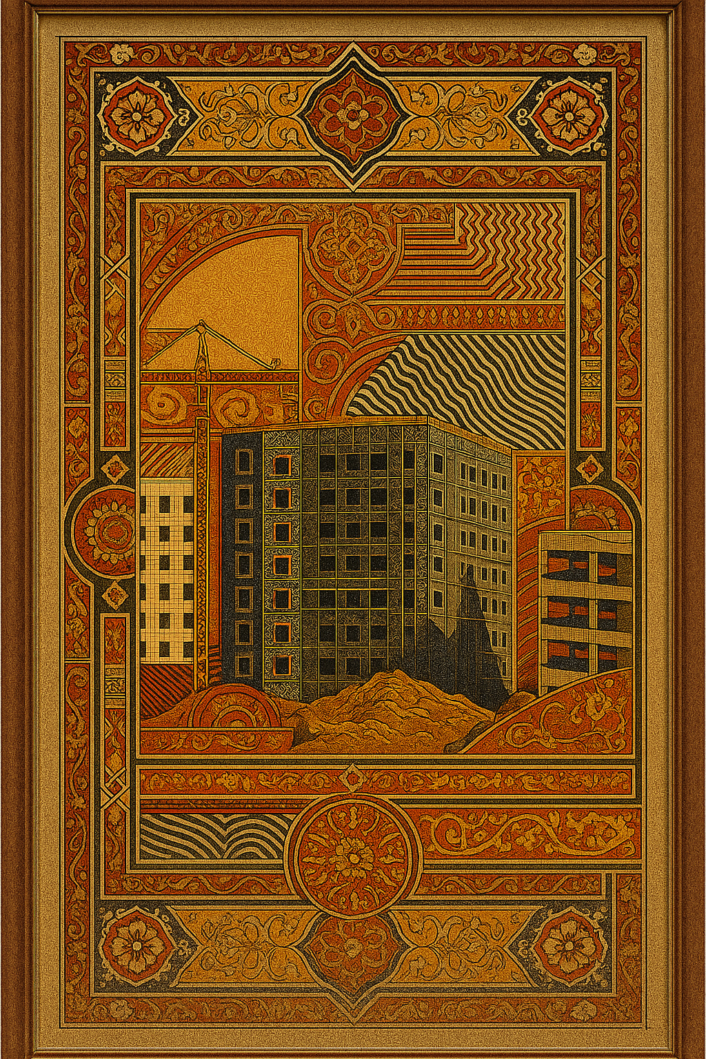 قفس شماره 7 – تذهیب ایرانی و معماری معاصر با هوش مصنوعی – سیده ثریا مجتهد سیستانی – ۲۰۲۵