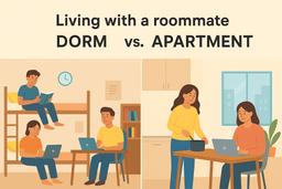 زندگی با هم‌اتاقی در خوابگاه vs آپارتمان