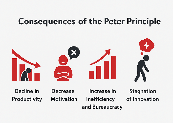 پیامد های اصلی اصل پیتر