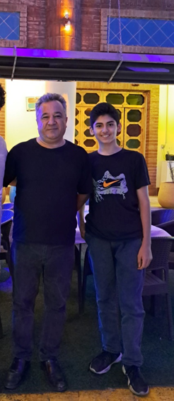 عکس آرسام حسینی نسب در کنار فرشاد مرادی