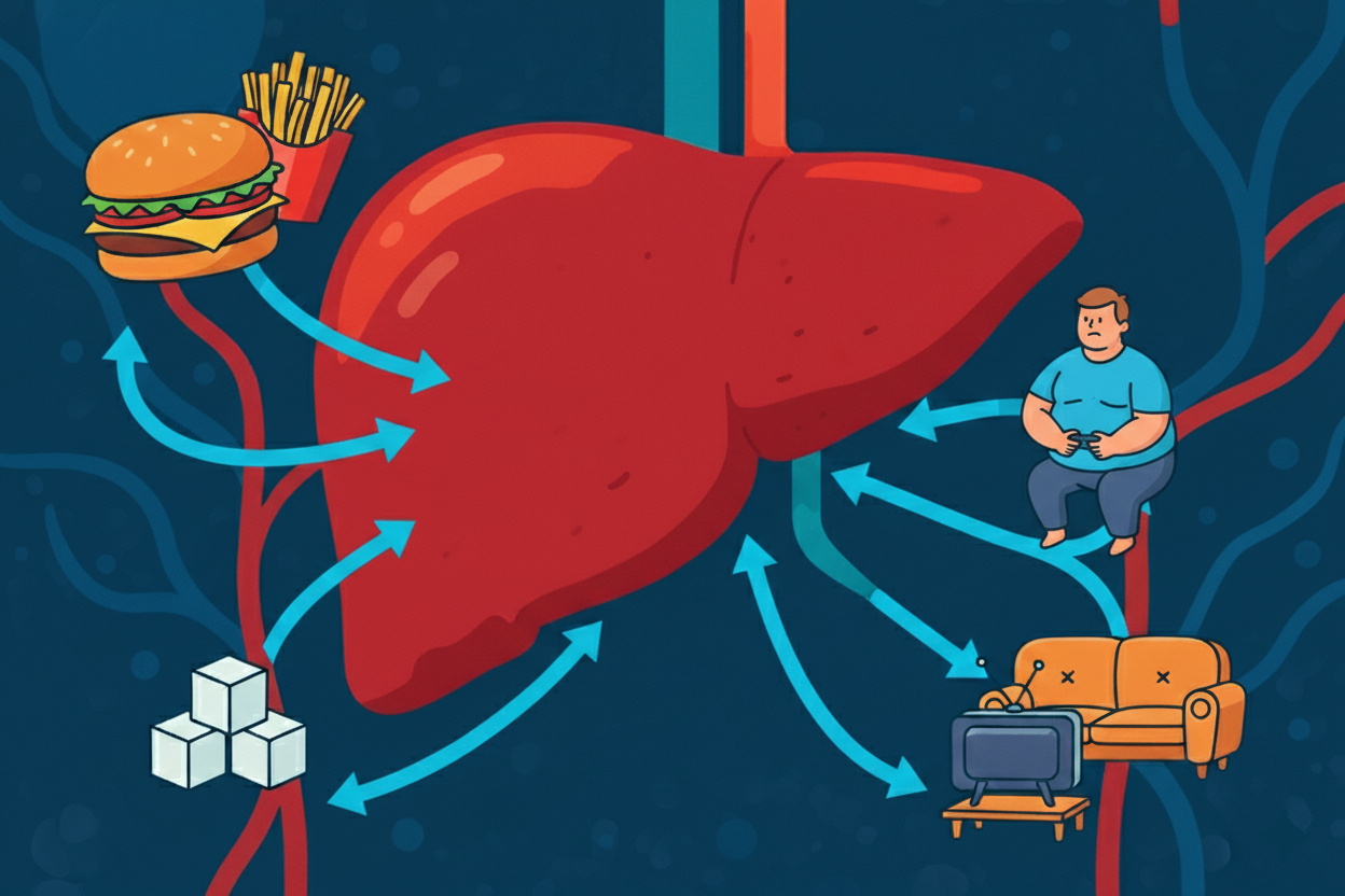 عدم فعالیت، رژیم غذایی نامناسب و چاقی از دلایل اصلی کبد چرب غیرالکلی هستند