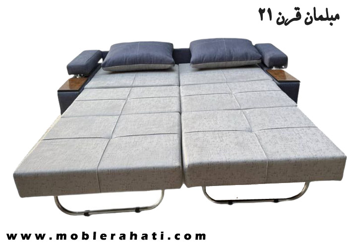 مبل تخت خوابشو دو قلو تولید شده در مبلمان قرن 21