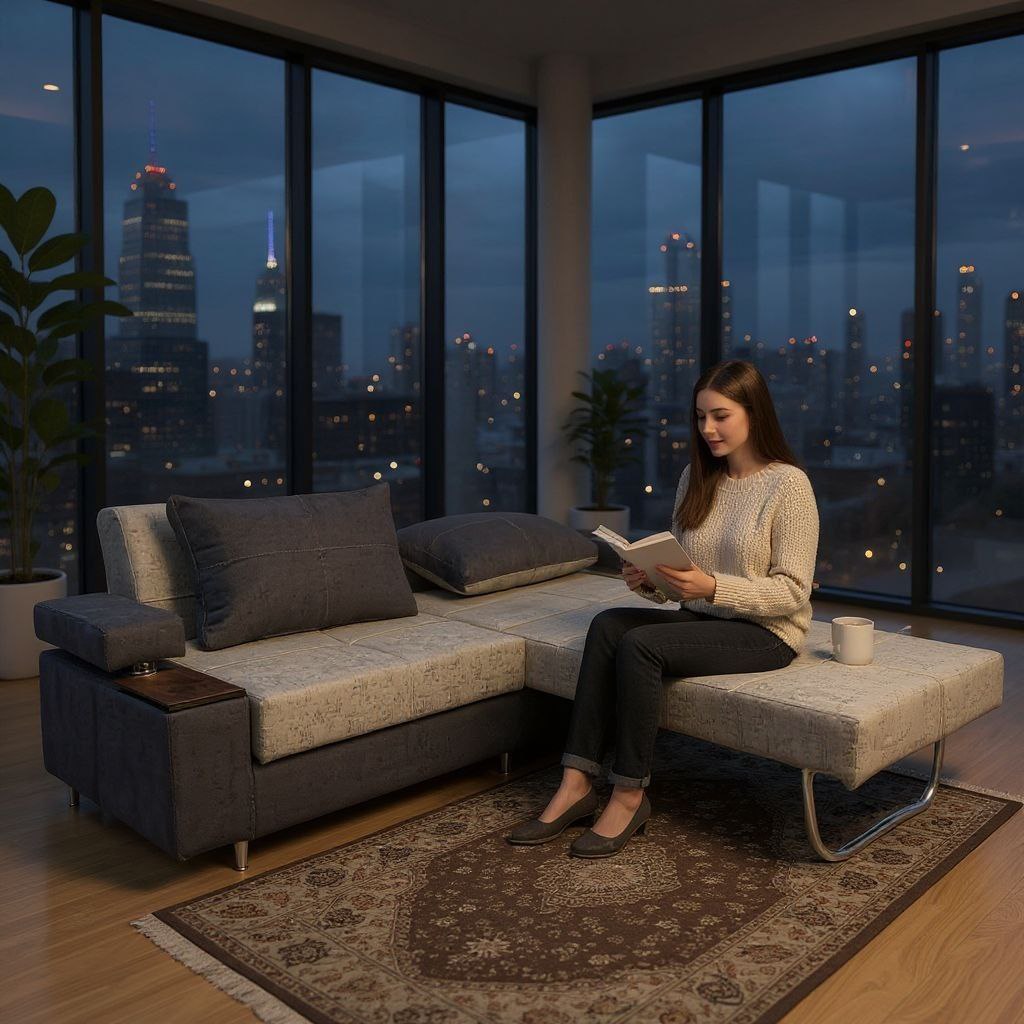 مبل تخت خوابشو دو قلو تولید شده در مبلمان قرن 21