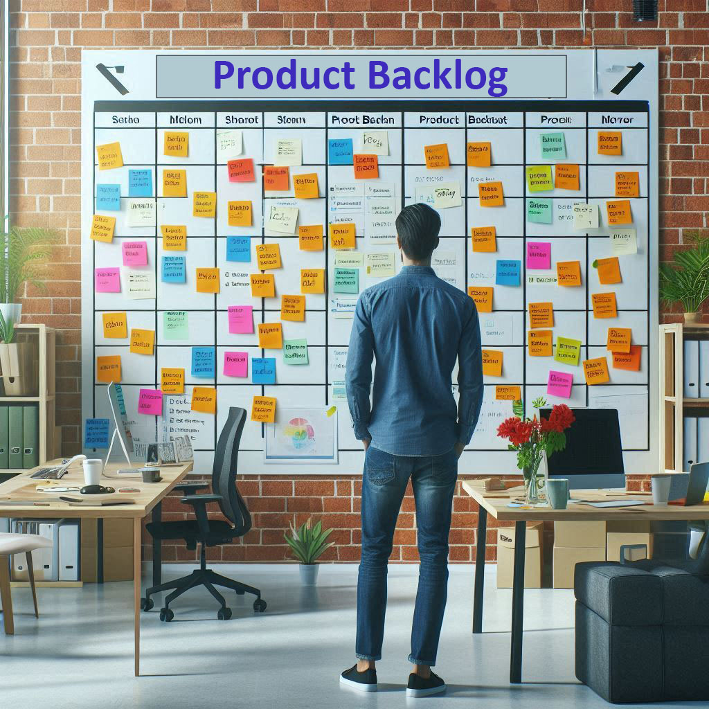 لیستی از وظایف، کارها و ویژگی ها در بک لاگ تیم توسعه