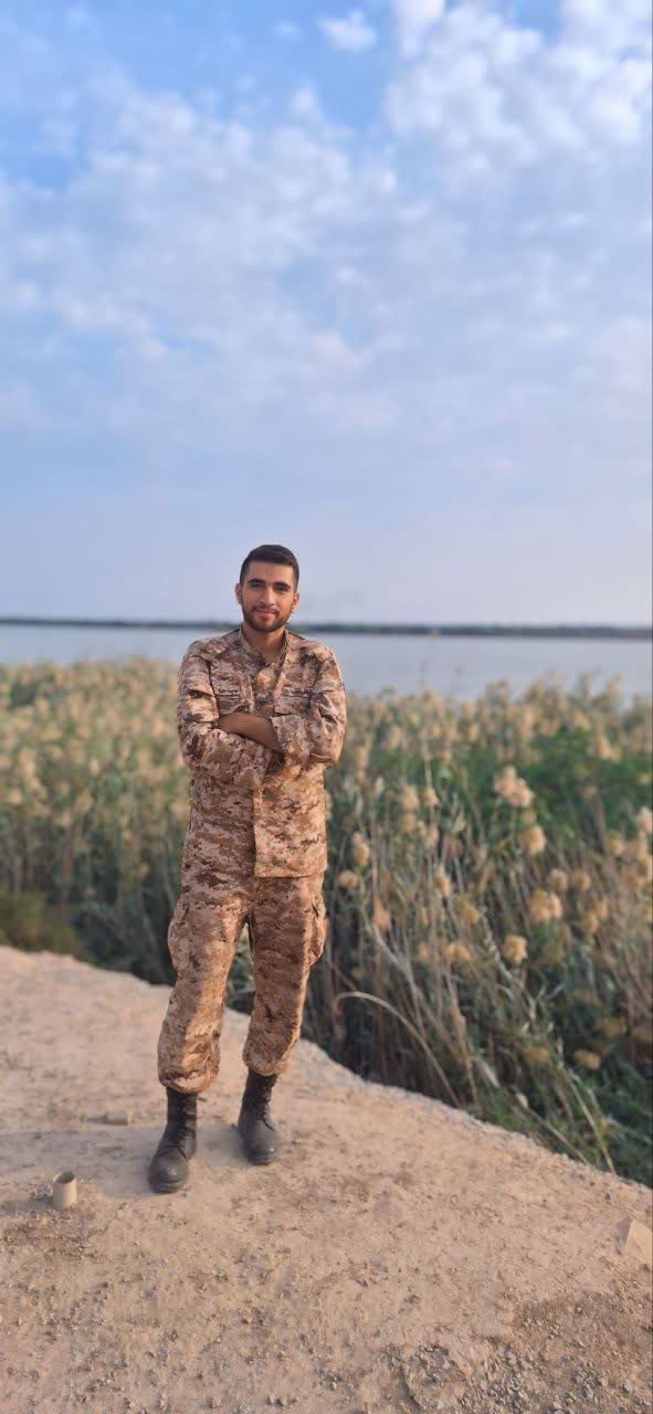 شهید امیرحسین در اردو به جنوب منطقه های شلمچه و طلاییه