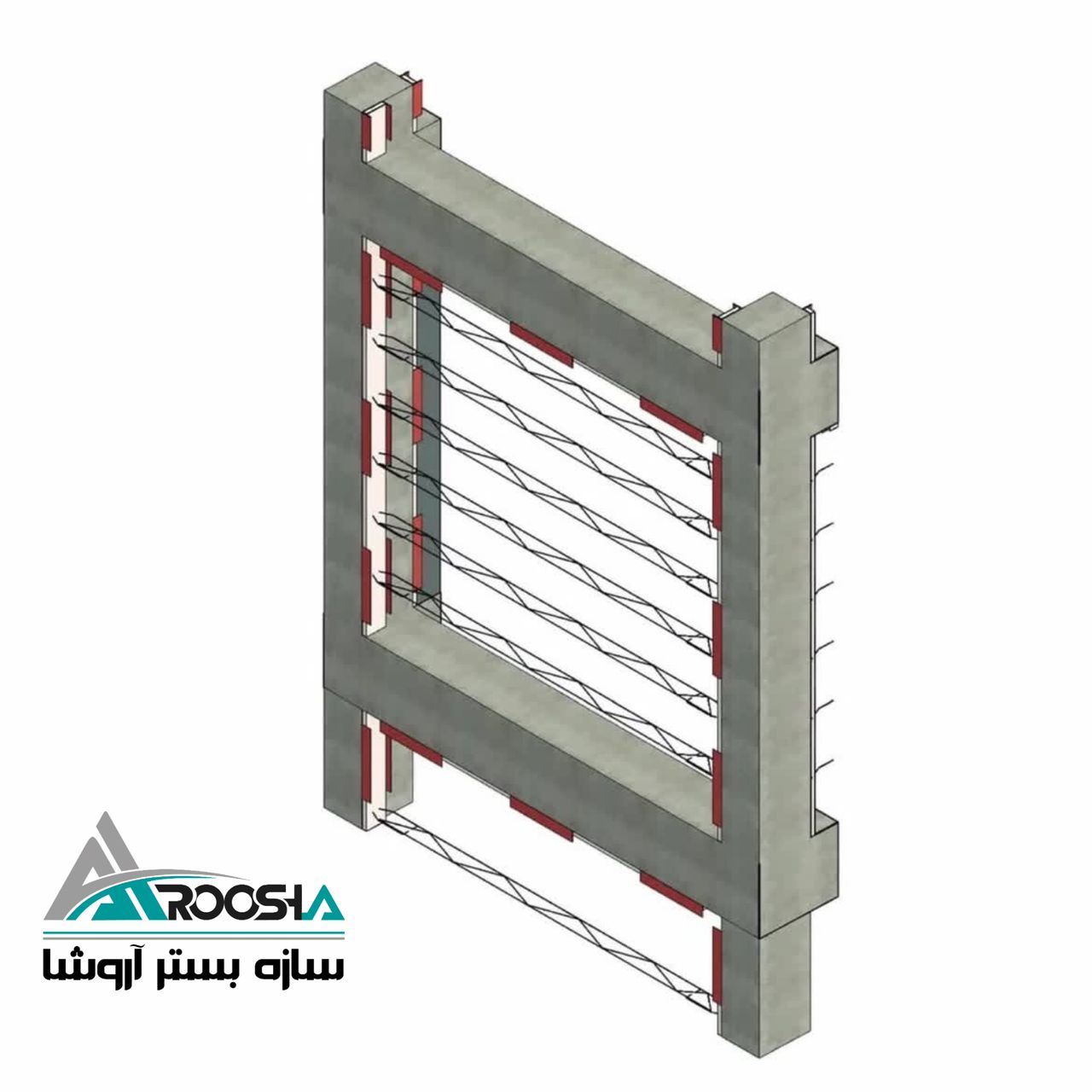تصویر اجرای وال پست سازه بسترآروشا