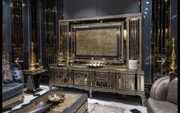 پتینه، حکاکی و ورق طلا روی TV Wall؛ پنج قدم تا خلقِ یک شاهکار خانگی