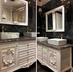 سرویس بهداشتی شرکت‌های بزرگ؛ تجربه لوکس سازمانی از نگاه معماری احساسی با پتینه و حکاکی هنری