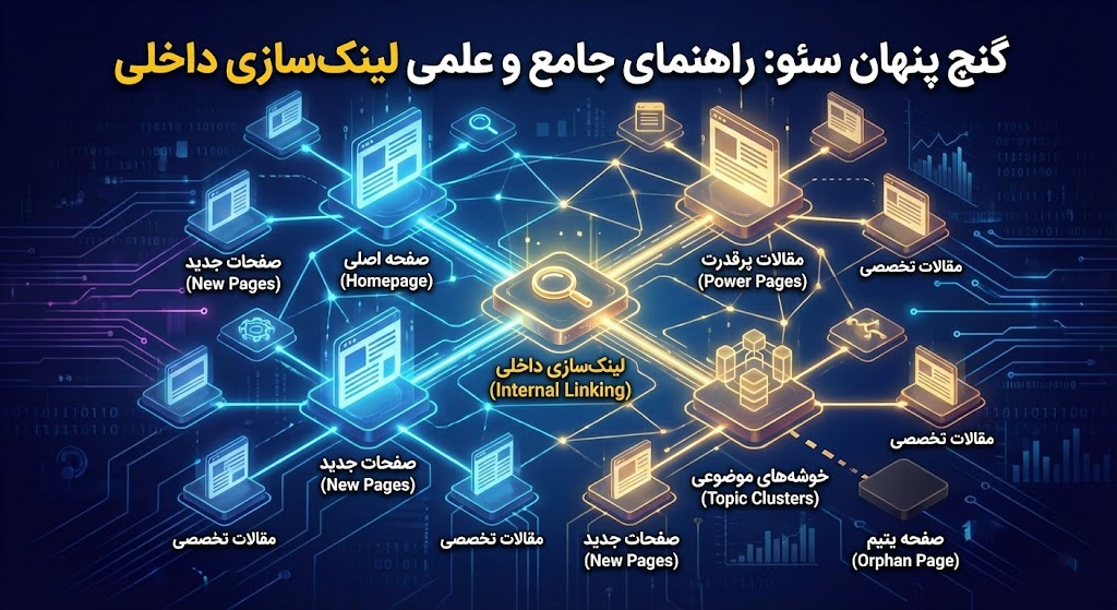راهنمای جامع و علمی لینک‌سازی داخلی: ستون فقرات سئو که نادیده گرفته می‌شود