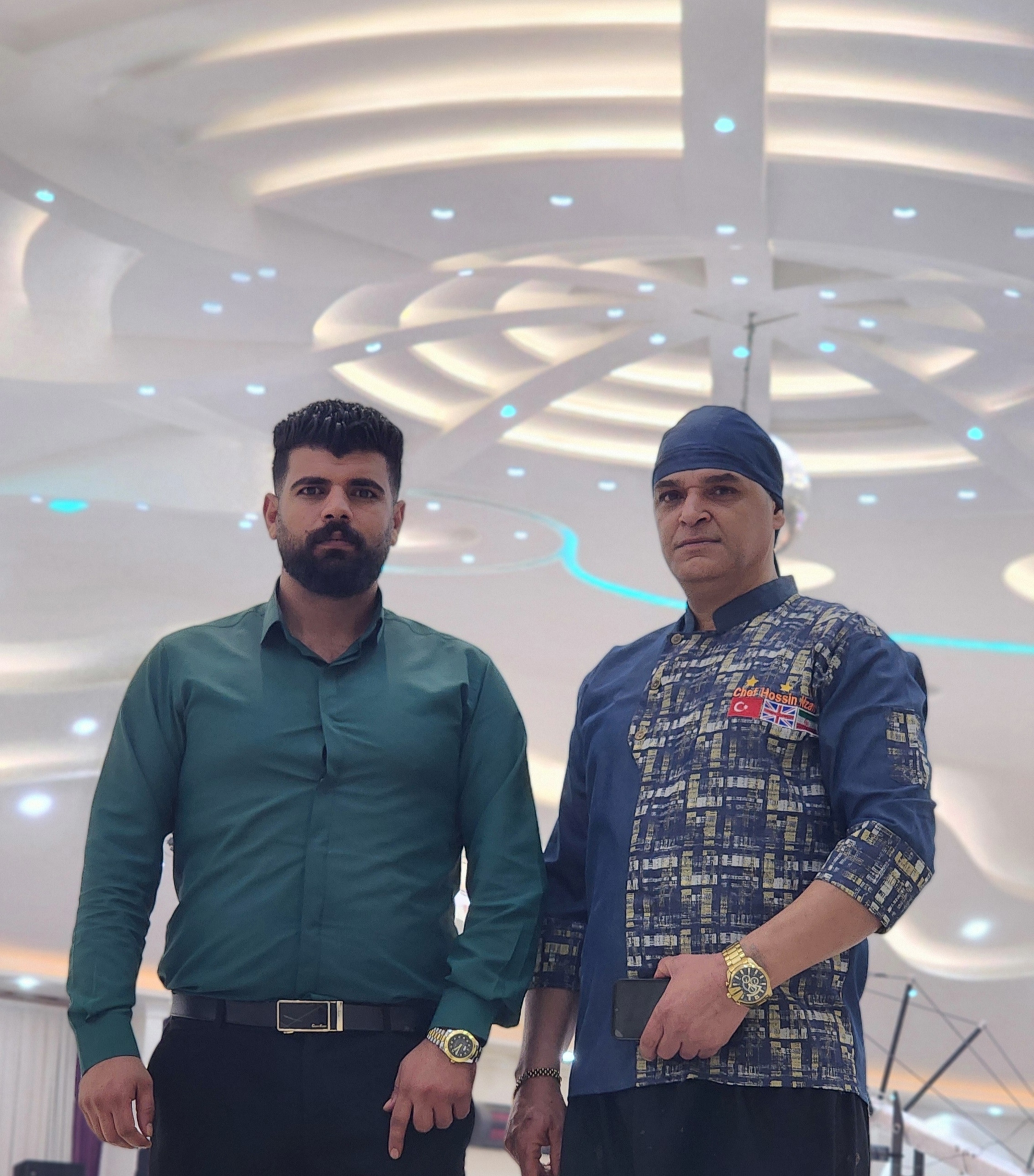 سرآشپز حسین نظامی و شریف میلان مدیر تالار الماس