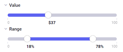 single and range slider